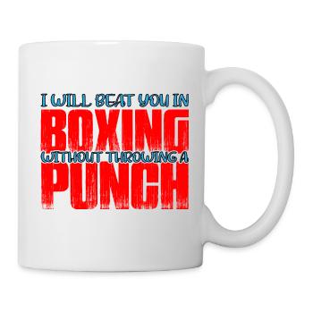 Vous battra en boxe sans lancer un coup de poing 4 - Mug blanc - blanc - Droite