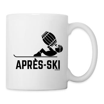 Après-Ski (Apres Ski Biertrinker Bierfass / Black) - Tasse - Weiß - Rechts
