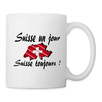 Suisse un jour suisse toujours - Mug blanc - blanc - Droite