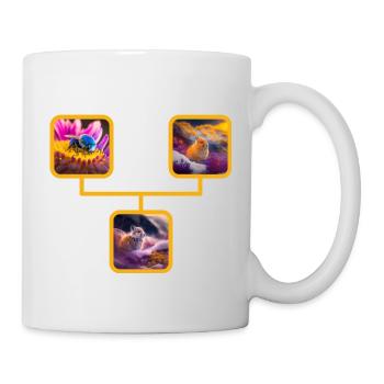 Collage d’animaux - Mug blanc - blanc - Droite