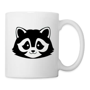 Waschbären süßer Cartoon Waschbär 34 - Tasse - Weiß - Rechts