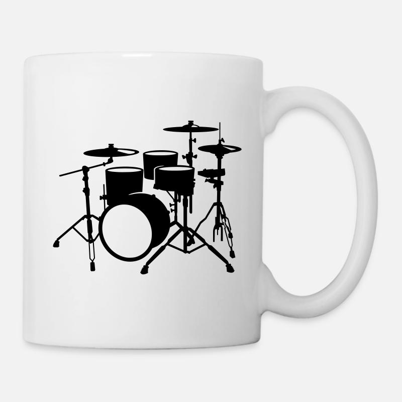 Schlagzeug - Tasse - Weiß