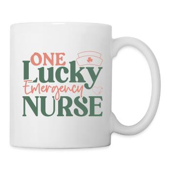 One Lucky Emergency Nurse - Krankenschwester - Tasse - Weiß - Rechts
