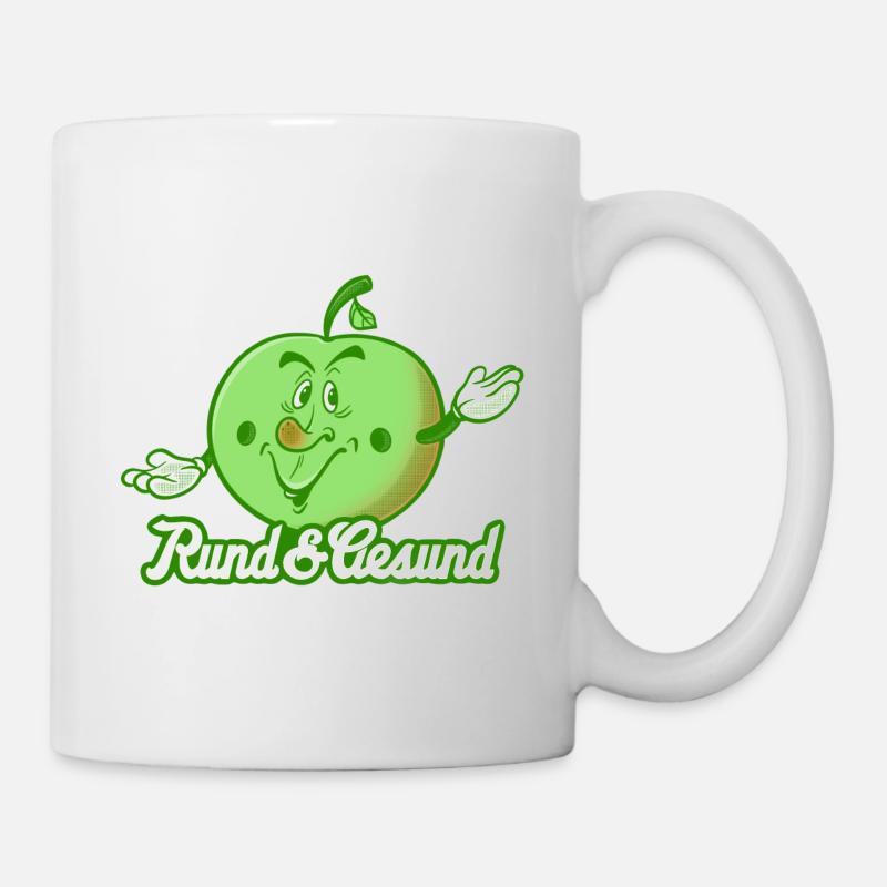 Apple - Rond et sain - Mug blanc - blanc