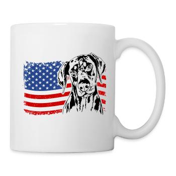 Doberman America Flag Dogs Wilsigns - Mug blanc - blanc - Droite