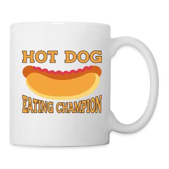 Champion mangeur de hot-dogs 9 - Mug blanc - blanc - Droite