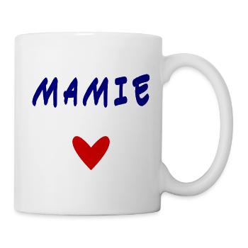 MAMIE. FÊTE DES MÈRES. BONNE FÊTE MAMIE. JE T'AIME - Mug blanc - blanc - Droite