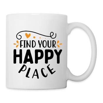 Design Find your happy place - Mug blanc - blanc - Droite