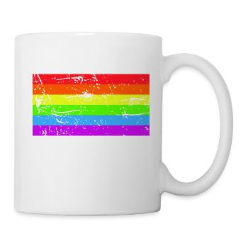Rainbow flag Grunge - Mug - white - Right