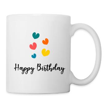 HAPPY BIRTHDAY. HAPPY BIRTHDAY. ANNIVERSARY. - Mug - white - Right