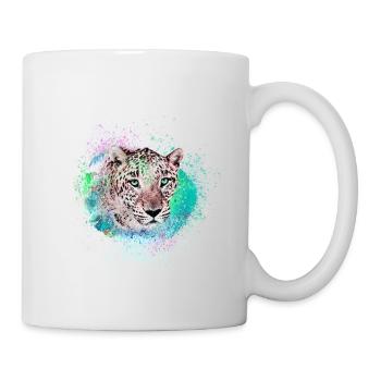 jaguar,wildcat,leopard,graffiti,colorful - Mug - white - Right