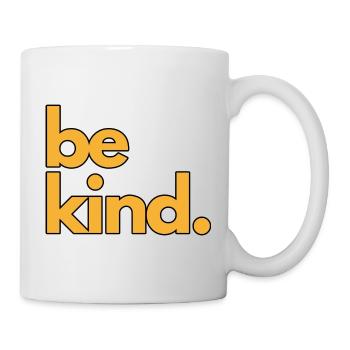 Lettres jaunes Be Kind - Mug blanc - blanc - Droite