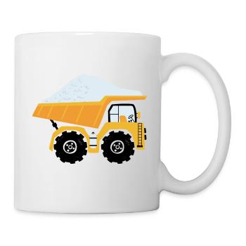 Camion engin pour garçon - Mug blanc - blanc - Droite