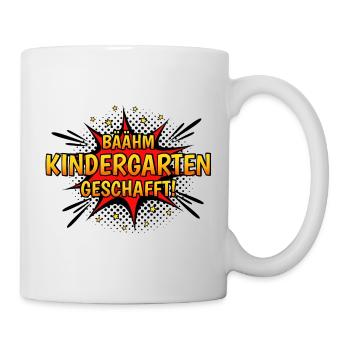 Kindergarten Geschafft Einschulung Kita Abgänger - Tasse - Weiß - Rechts