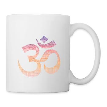 Yoga, Om, Namaste,Vintage - Tasse - Weiß - Rechts