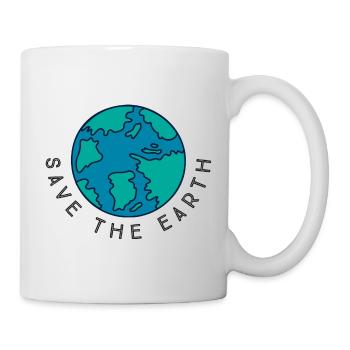 Save the Earth Umweltschutz Motiv - Tasse - Weiß - Rechts