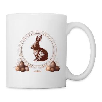 Lapin de Pâques en chocolat - Mug blanc - blanc - Droite