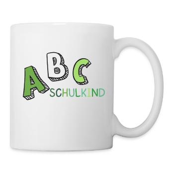 ABC Écolier vert blanc - Mug blanc - blanc - Droite