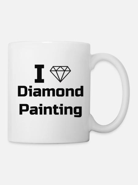 Love Diamond Painting - Tasse - Weiß