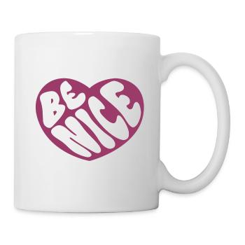 Be Nice Heart Design - Mug blanc - blanc - Droite