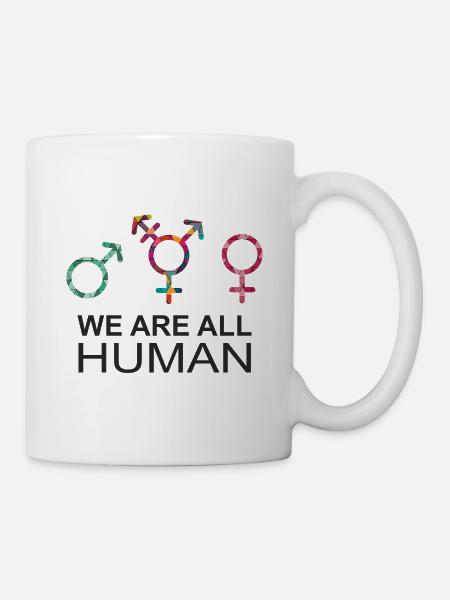 Wir sind alle Menschen LGBT Geschlechtssymbole - Tasse - Weiß