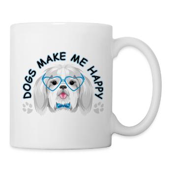 Les chiens me rendent heureux - Mug blanc - blanc - Droite