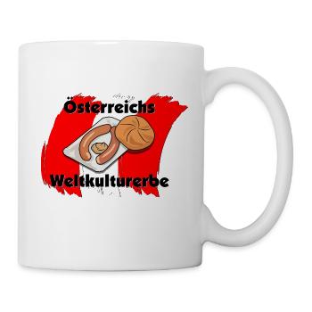 ein paar Frankfurther, Österreichs Weltkulturerbe - Tasse - Weiß - Rechts