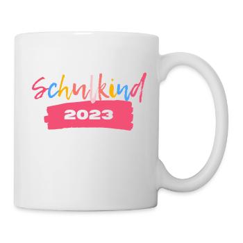 Schulkind 2023 T-Shirt Einschulung - Tasse - Weiß - Rechts