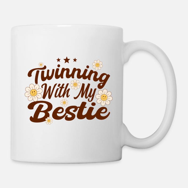 Twinning With My Bestie - Mug - white