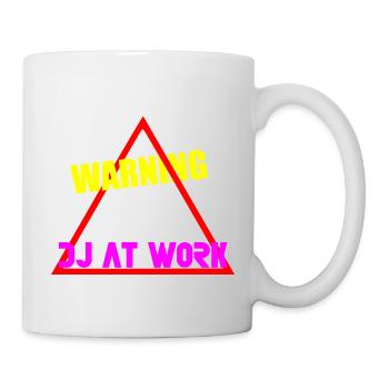 Warnung dj bei der arbeit - Tasse - Weiß - Rechts
