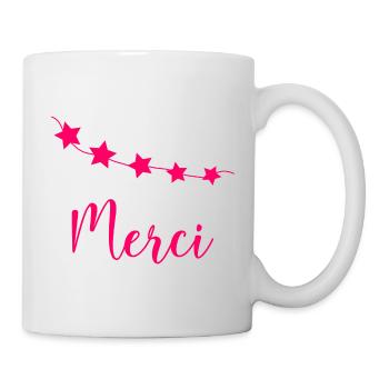 MERCI. MAÎTRESSE. MAÎTRE. MERCI MAÎTRESSE - Mug blanc - blanc - Droite