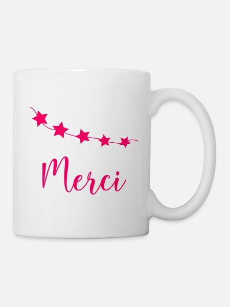 MERCI. MAÎTRESSE. MAÎTRE. MERCI MAÎTRESSE - Mug blanc - blanc