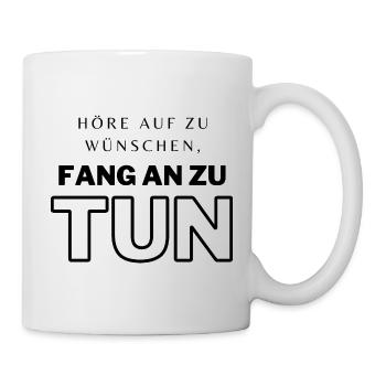 POSITIVE EINSTELLUNG MINDSET Motivation - Tasse - Weiß - Rechts