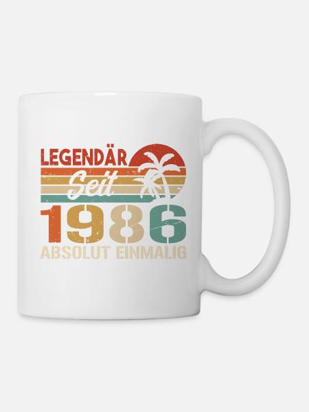 Original 1986 Jahrgang Vintage Geburtstag 1986 - Tasse - Weiß
