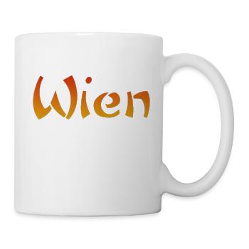 Wien Text - Tasse - Weiß - Rechts