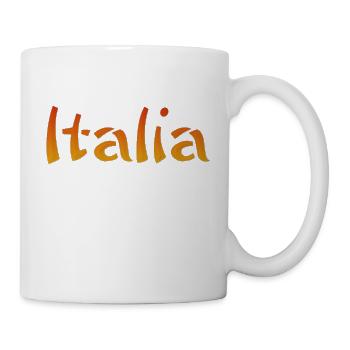 Italia Text - Tasse - Weiß - Rechts