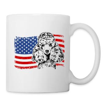 Zwergpudel Amerika Fahne Hunde Wilsigns - Tasse - Weiß - Rechts