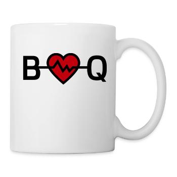 ''BBQ'' ist mein Herz - Tasse - Weiß - Rechts