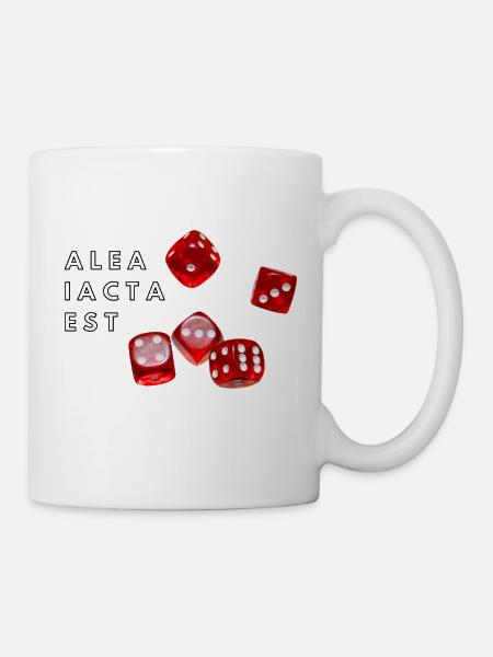 alea iacta est Die Würfel sind gefallen - Tasse - Weiß