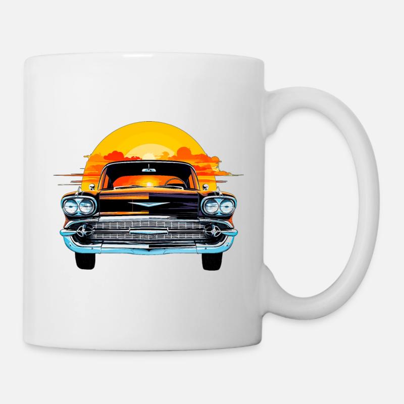 Sonnenuntergang Chevy - Tasse - Weiß