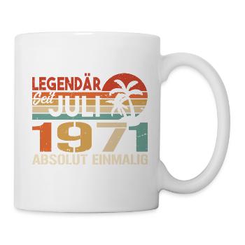 1971 Juli Geboren im Juli 1971 - Tasse - Weiß - Rechts
