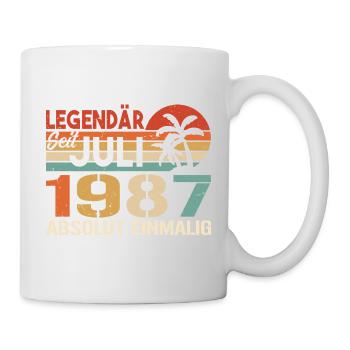 1987 Juli Geboren im Juli 1987 - Tasse - Weiß - Rechts