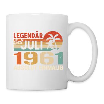 1961 Juli Geboren im Juli 1961 - Tasse - Weiß - Rechts