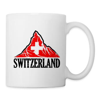 Suisse Cervin - Drapeau suisse - Mug blanc - blanc - Droite