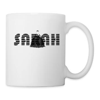 Sarah typographie noir origine Hébraïque princesse - Mug blanc - blanc - Droite