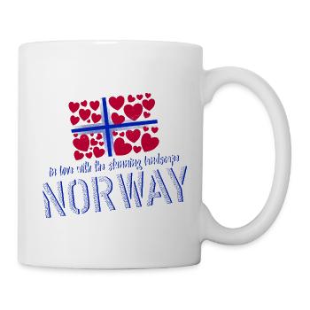 Norwegen Norge Norvège - Mug blanc - blanc - Droite