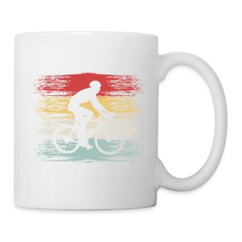 Bicycle Cyclist Mountain Bike Retro Gift - Mug - white - Right