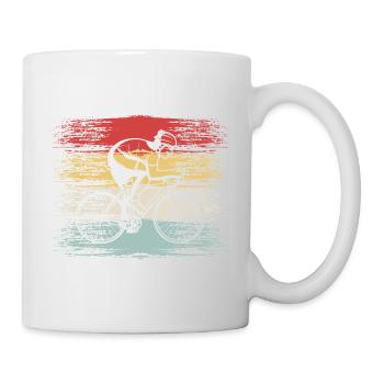 Fahrrad Fahrradfahrer Retro Rennrad Geschenk - Tasse - Weiß - Rechts