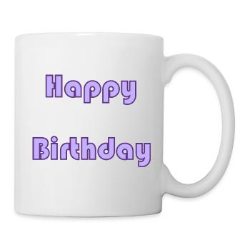 GEBURTSTAG. ALLES GUTE ZUM GEBURTSTAG. ALLES GUTE ZUM GEBURTSTAG. - Tasse - Weiß - Rechts