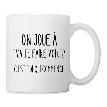 on joue à va te faire voir - Mug blanc - blanc - Droite